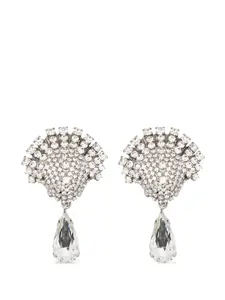 Серьги-подвески в виде ракушек Alessandra Rich, серебряный