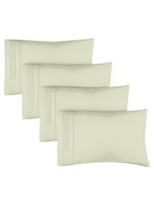Комплект из 4 наволочек из мягкой микрофибры с двойной обработкой - размер King CGK Unlimited, Light sage green, King