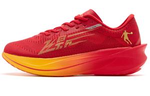 QIAODAN Кроссовки Flying Shadow PB4.0 женские низкие Tomato Red Glaze Yellow