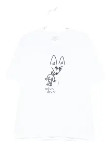 Футболка с принтом лисы Maison Kitsuné, белый