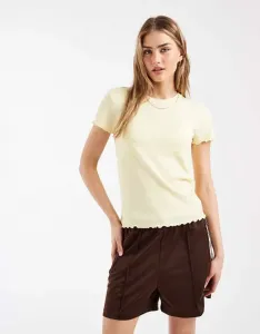 Желтая футболка с салатовыми краями Pieces