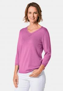 Джемпер GOLDNER UNKOMPLIZIERTER MIT V-AUSSCHNITT, Mauve/Pink