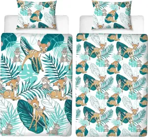 - Двусторонний комплект постельного белья TC106 (односпальная кровать) (белый/зеленый/коричневый) Disney