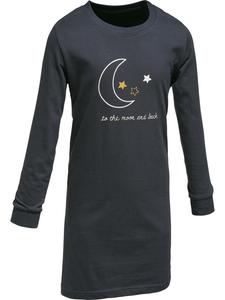 Erwin Müller Детская ночная рубашка из трикотажа, антрацитового цвета