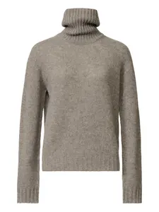 Свитер в рубчик с воротником-гольф Fabiana Filippi, серый