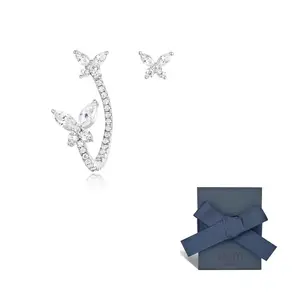 Apm Monaco Люмиэр 925 Стерлинг Серебряные Серьги Женские Серебристо-Белые