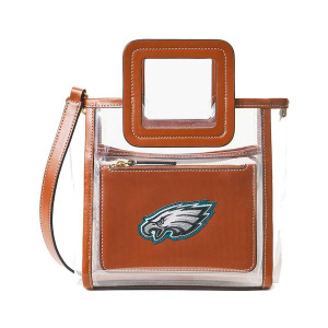 Женская прозрачная мини-сумка Shirley Philadelphia Eagles Staud, коричневый