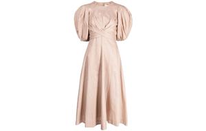 Zimmermann SS23 Платье с короткими рукавами женское бежевое