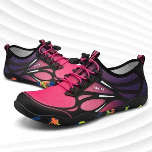 Водноспортивная обувь ATHMILE для мужчин и женщин, обувь для реки, для плавания, пляжа, озера, бассейна, акваносок, босиком, быстро сохнущие, для походов, серфинга, каякинга, необходимые на круизном лайнере, фиолетовый