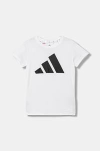 Детская хлопковая футболка Adidas, белый