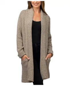 Длинный кардиган Jena из альпаки Simply Natural, коричневый/бежевый