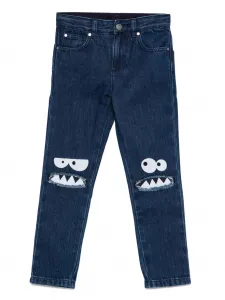 Джинсы с эффектом потертости Stella McCartney Kids, синий