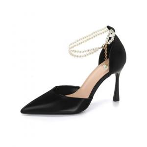 QITUMAUL Стройные каблуки на высоком каблуке 6.5-9.5 Женские — черные[Высота каблука 8.5 см], цвет Black[Heel Height 8.5cm]