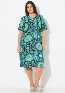 Платье Ulla Popken FLORAL , Deep Aqua/Blue