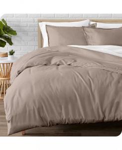 Хлопковая фланель, комплект пододеяльников полного/королевского размера Bare Home, бежевый