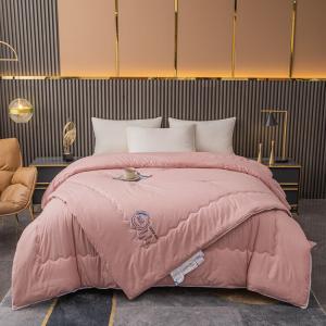 Fuanna Одеяло летнее односпальное 180х220 см, наполнитель из соевого волокна и хлопка, цвет бежевый, класс А для матери и ребенка