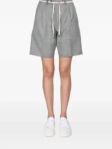 Клетчатые шорты со складками Aspesi, зеленый