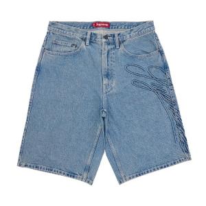 Шорты Supreme Script Baggy Denim Short, синий