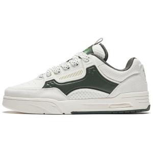 Антискользящие низкие скейтерские кроссовки Anta AOJIE мужские бело-зеленые