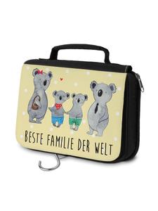 Mr. & Mrs. Panda Косметичка Koala Family (две штуки) с надписью, пастельно-желтого цвета