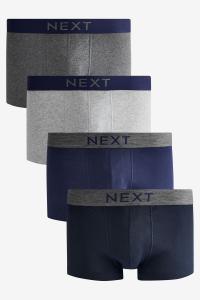 4 пары хипстерских боксеров из чистого хлопка Next, синий
