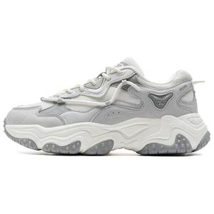 XTEP Нескользящие износостойкие низкие повседневные туфли женские серо-белые