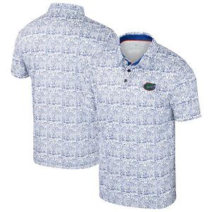 Мужская поло royal/white florida gators big & tall allover Colosseum