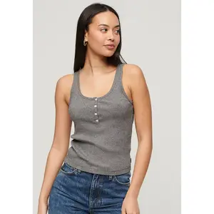 Футболка Superdry Essential Button Down, серый