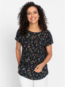 Блузка без застежки с черным принтом WITT WEIDEN