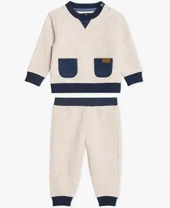 Детский комплект для мальчиков из двух предметов: толстовка с длинным рукавом и штаны 7 For All Mankind, белый