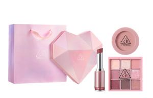 Тюбик теней для век и румяна Soft Mist набор для макияжа легко растушевывается комплект из трех предметов для контуринга лица 3CE