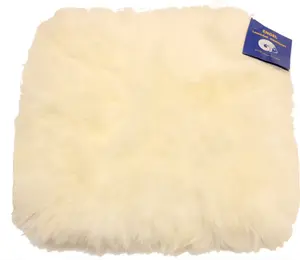 Подушка для сиденья Диана из овчины с высоким ворсом, белая, 35х35 см