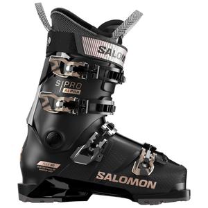 Женские горнолыжные ботинки Salomon S Pro Alpha 90 W GW, черный/розовое золото металлик