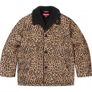 Supreme Куртка из вельвета Kindermann Uncut, Leopard Print/Leopard