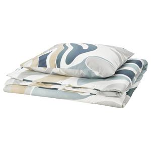 Пододеяльник и наволочка, разноцветные, 150x200/50x60 см Mygglasvinge IKEA