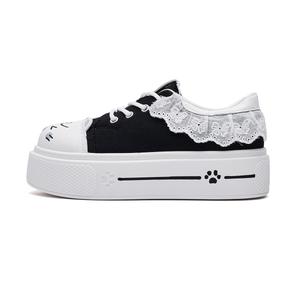 Женские кроссовки для скейтбординга с низким верхом, устойчивые к истиранию, увеличивающие рост, 1971 года Kalinsd, Black