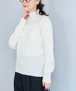 Мягкий, моющийся трикотажный свитер с высоким воротником Представлен инфлюенсерами Coen, цвет Off White