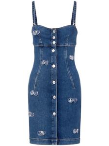 MOSCHINO JEANS джинсовое платье мини с аппликацией