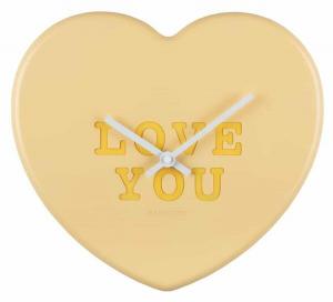 Настенные часы Karlsson Heart Candy, 6x30x6 см, желтый