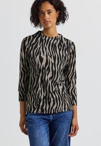 Топ Street One MIT ZIPPER, Schwarz/Black