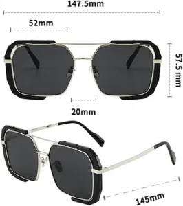 Модные желтые солнцезащитные очки для активного отдыха, женские и мужские, в винтажном панк-стиле, очки-пилот, пляжные очки для женщин 5187 Melrose, Yellow