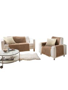 Erwin Müller Жаккардовые чехлы на подлокотники из смесовой хлопковой ткани, комплект из 2 штук, цвет Rimini, верблюжий