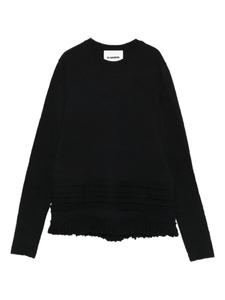 Jil Sander толстовка из смесовой шерсти, черный