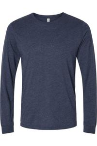 Футболка с длинным рукавом BELLA + CANVAS Heather CVC, цвет heather midnight navy