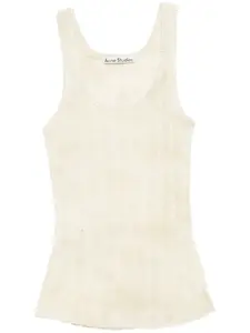 Топ с эффектом потертости Acne Studios, кремовый