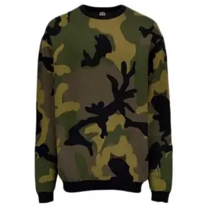 Свитер Independent Crew span camo knit, зеленый