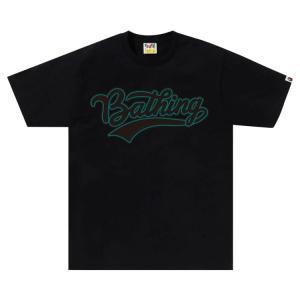 Футболка BAPE Varsity Baseball Logo Tee, Black