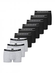 Schiesser Ретро шорты/брюки из органического хлопка 95/5, черно-серые