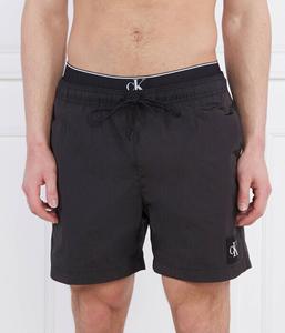 Шорты пляжные Calvin Klein Swimwear Regular Fit, черный / белый