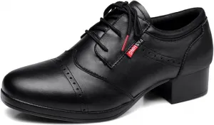 Мужские современные танцевальные туфли из кожи для бальных танцев, каблук 4 см, для сальсы, латино и танго Hiuzylqx